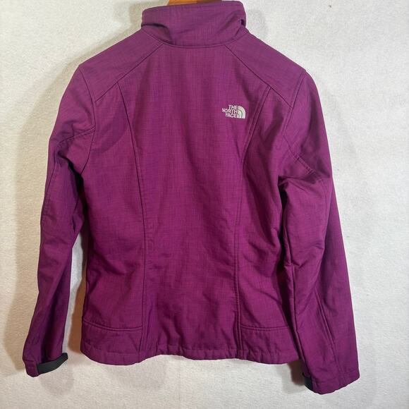 The North Face Full Zip Softshell Jacket Fleece Lined Purple Womens Medium M - Picture 2 of 6